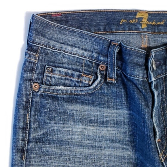 7 for all Mankind BOOT CUT Faded Dark Jeans 26 - Picture 2 of 8